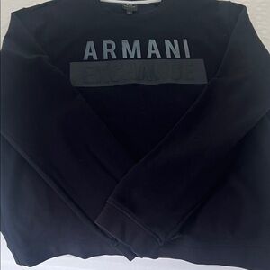 Armani Exchange Black Crewneck Sweater
